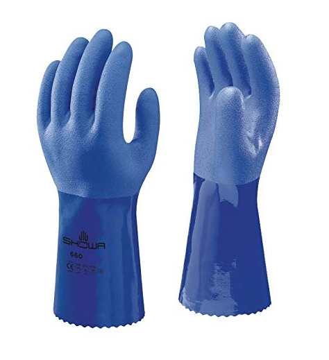 SHOWA Atlas 660 Triple-Dipped PVC Coated Glove with Cotton Liner (Pack of 12 Pairs)