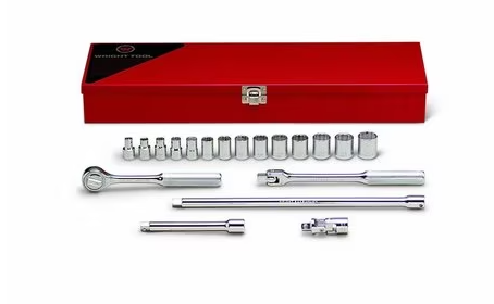 3/8" Drive Standard Socket Set,  Metric,  19 pcs