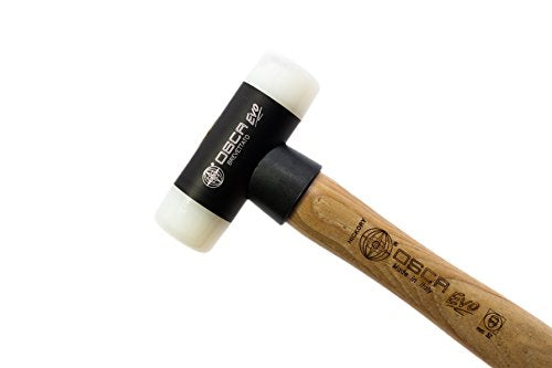OSCA 12" EVO Soft Face Hammer with Aluminum Body, Interchangeable Nylon Tips & Hickory Handle, 8.5 oz, 095H32