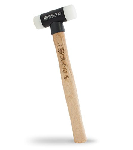 OSCA 12" EVO Soft Face Hammer with Aluminum Body, Interchangeable Nylon Tips & Hickory Handle, 8.5 oz, 095H32