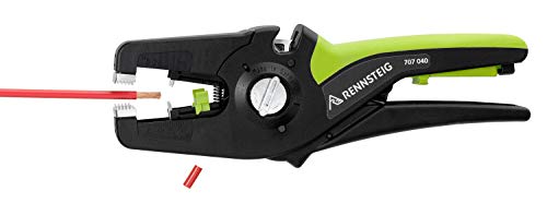 Rennsteig 707 040 MultiStrip Stripper (Adjustable Wire Stripping 0.08 – 16 mm2, Length 195 mm, Blade Change Toolless), Abisolierzange