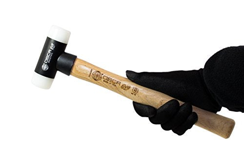 OSCA 12" EVO Soft Face Hammer with Aluminum Body, Interchangeable Nylon Tips & Hickory Handle, 8.5 oz, 095H32