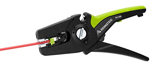 Rennsteig 707 040 MultiStrip Stripper (Adjustable Wire Stripping 0.08 – 16 mm2, Length 195 mm, Blade Change Toolless), Abisolierzange