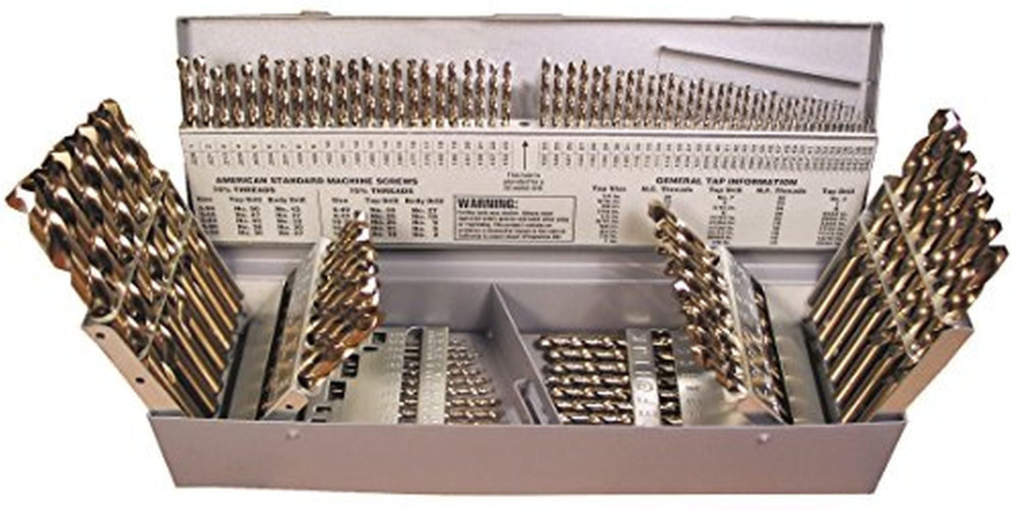 Norseman 69280 240-D 135deg Split Pt Cobalt Jobber Gold Finish Drill Set 115 PC