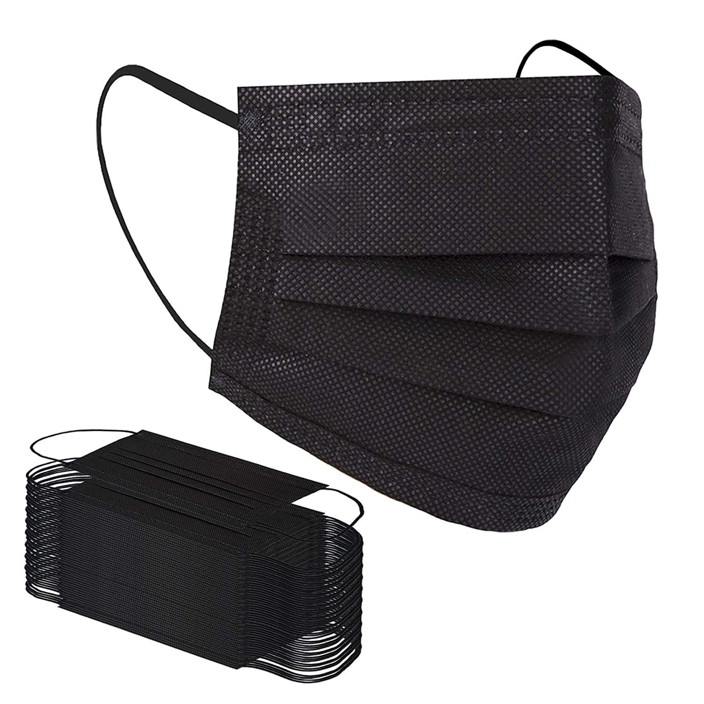 3PLY Black Mask (Case) - New England Safety Supply