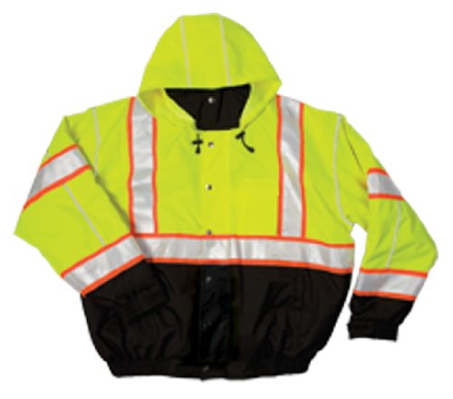 ML Kishigo Bomber Jacket, Hi-Vis, Lime - New England Safety Supply