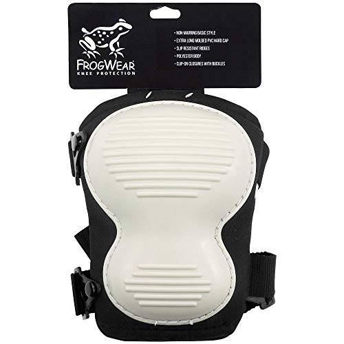 Global Glove KP411 - FrogWear Non-Marring Knee Pads - One Size, White, Black