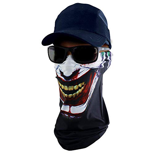 FrogWear Global Glove Multi-Function Neck Gaiter with Microfiber Cool and Dry tech; wear as face mask, Bandanna, or Neck Warmer- Jester