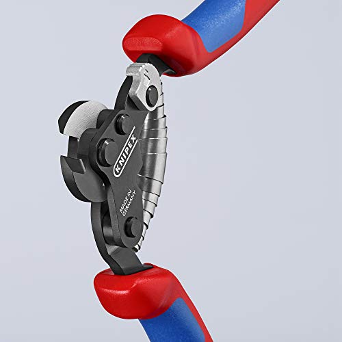 KNIPEX Tools - Wire Rope Cutters, Multi-Component (9562160), 6-Inch, w/ Lock and Spring