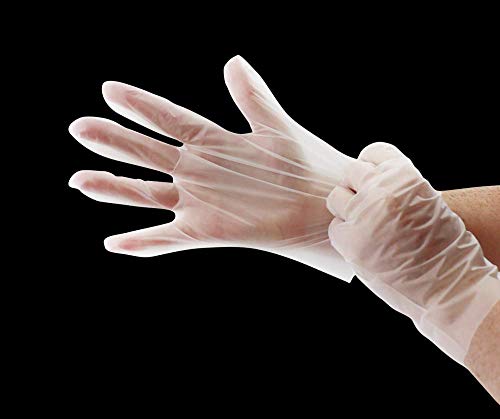 Global Glove 8600PF Thermoplastic Elastomer (TPE) Powder-Free, Clear, 2 Mil, Smooth Finish, 10-Inch Disposable Gloves (Medium) - Box of 200