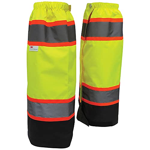 Global Glove GLO-G1- FrogWear HV- High-Visibility Mesh Polyester Leg Gaiters, Hi Vis Yellow/Green, One Size