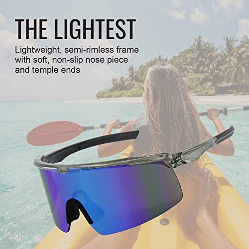 Global Glove Walleye Safety Glasses with Polarized Lens - Protective Eyewear with Performance Fog Technology for Enhanced Vision and Eye Safety