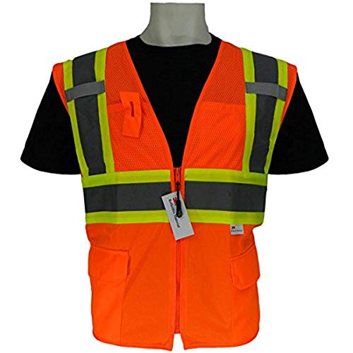 Global Glove GLO-0047 - FrogWear Solid Bottom and Mesh Class 2 Surveyor Vest - X-Large