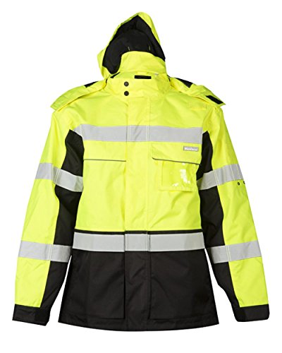 Kishigo Class 3 Premium Black Series Heavy-Duty Parka - Lime/Black - New England Safety Supply