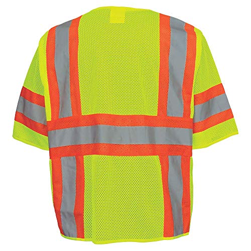 Global Glove GLO-0135 - FrogWear HV - High-Visibility Mesh Polyester Surveyors Safety Vest - 2X-Large