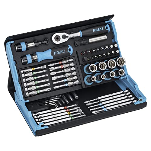 Hazet 2200SC-32 SmartCase Bit/Socket Set with Ratchet, 1/4" Drive, 59 Pieces