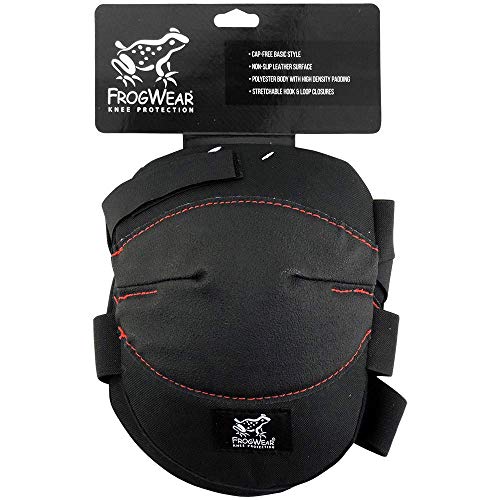 Global Glove KP422 - FrogWear Non-Marring, Cap-Free Knee Pads - One Size,Black