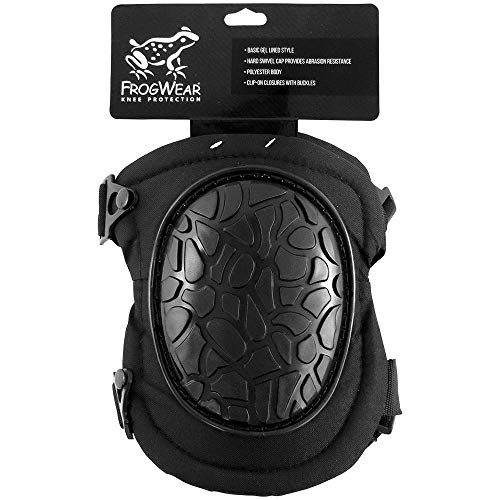Global Glove KP201G - FrogWear Gel-Lined Knee Pads - One Size, Black