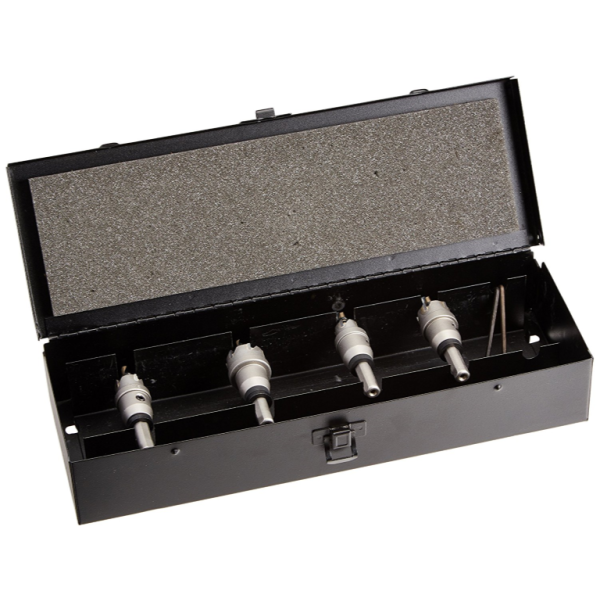 Norseman HC-4A Carbide Tipped Hole Cutter 3/16" Depth 4 Piece Set 62610