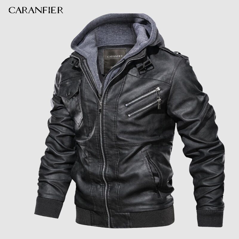 Mens PU Hooded Winter Jacket - New England Safety Supply