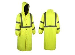 49″ LONG HIGH VIZ RAINCOAT (10 pack) - New England Safety Supply