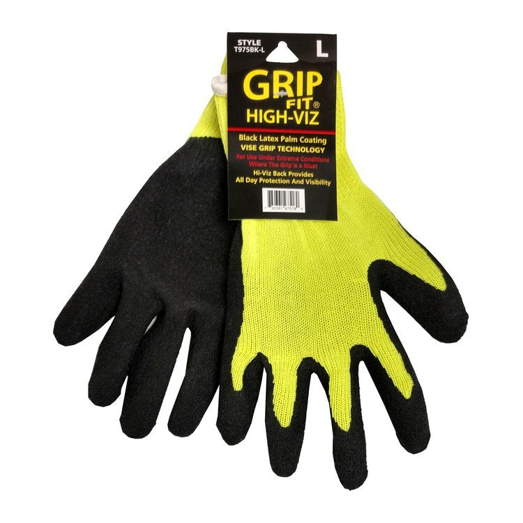 RUBBER COATED HI-VIZ KNIT GLOVES (CASE) - New England Safety Supply