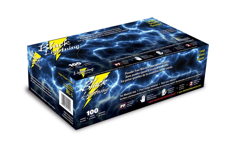 BLACK LIGHTNING GLOVES (CASE) - New England Safety Supply