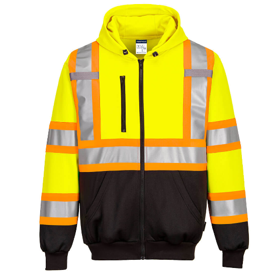 X Back Contrast Tape Hoodie - New England Safety Supply