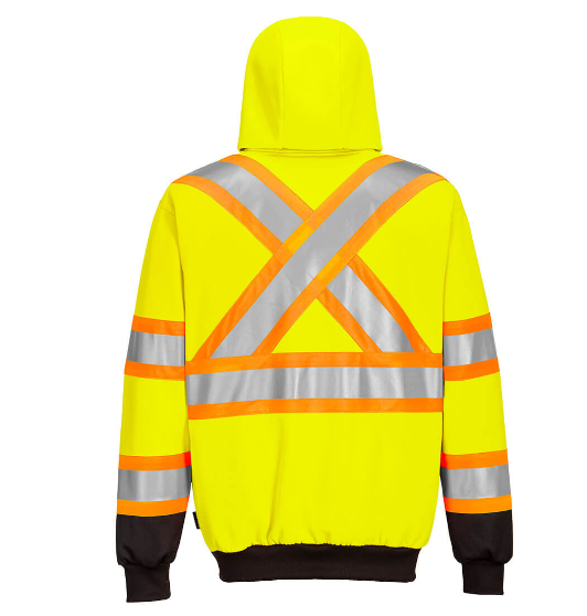 X Back Contrast Tape Hoodie - New England Safety Supply