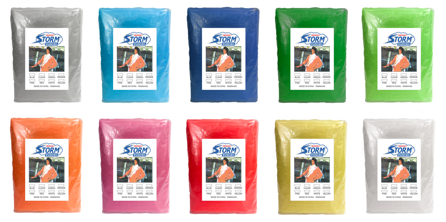 POLYETHYLENE EMERGENCY PONCHOS - New England Safety Supply