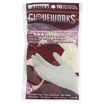 "GLOVEWORKS®" IVORY LATEX POWDER FREE (CASE OF 25 PACKS) - New England Safety Supply