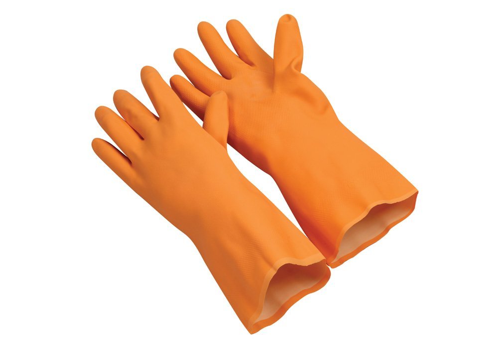 ORANGE LATEX, 30 MIL GLOVES (CASE) - New England Safety Supply