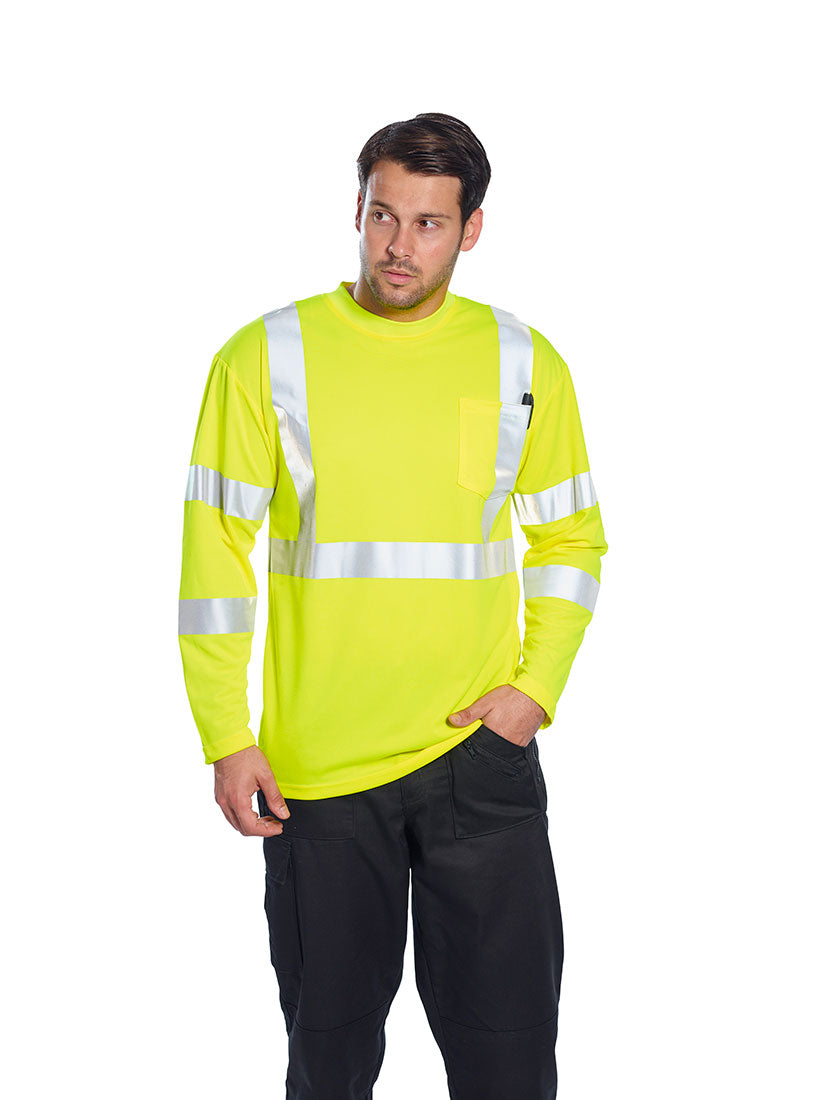 Portwest Hi-Vis Long Sleeved T-Shirt S191 - New England Safety Supply