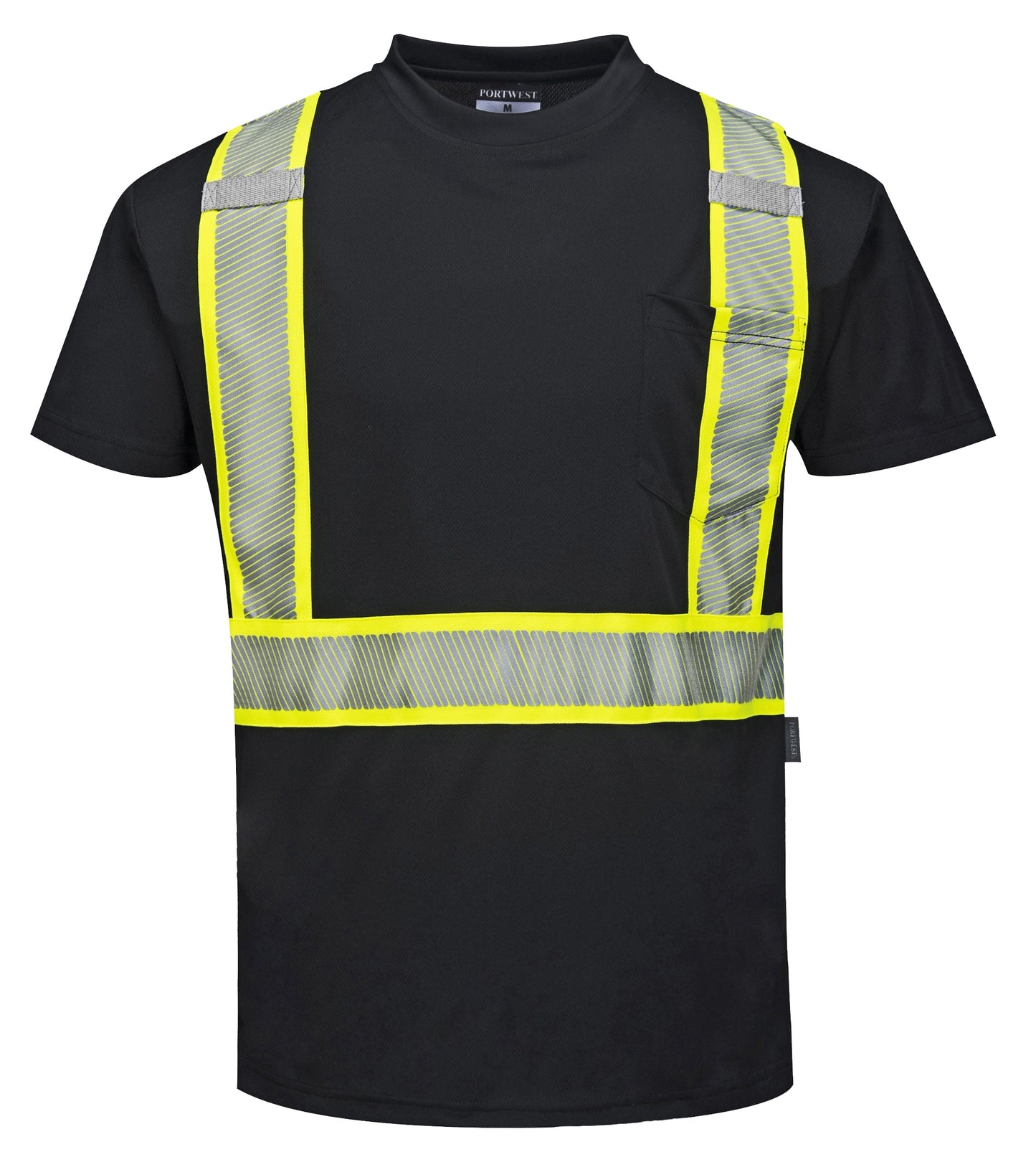 Portwest S396 Iona Short Sleeve Safety Work T Shirt with HiVis Reflective Tape - New England Safety Supply