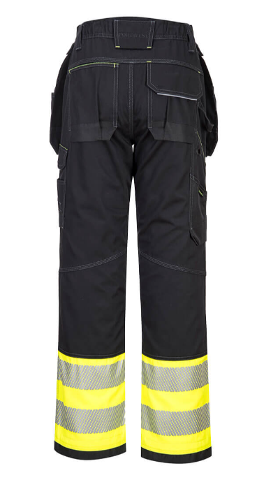 PW3 Hi-Vis Removable Holster Pants Yellow/Black - New England Safety Supply