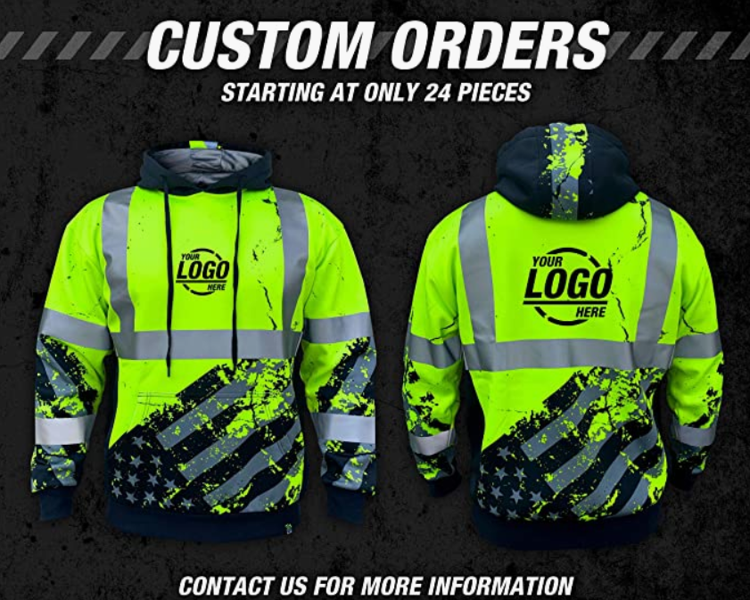 American Grit High Vis Hoodie ANSI Class 3 - New England Safety Supply