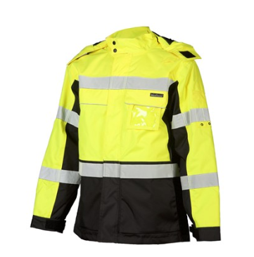 Kishigo Class 3 Premium Black Series Heavy-Duty Parka - Lime/Black - New England Safety Supply