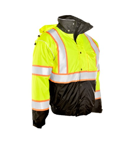 ML Kishigo Bomber Jacket, Hi-Vis, Lime - New England Safety Supply