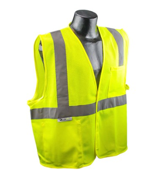 Radians SV2ZGM Polyester Mesh Economy Class 2 High Visibility Vest - New England Safety Supply