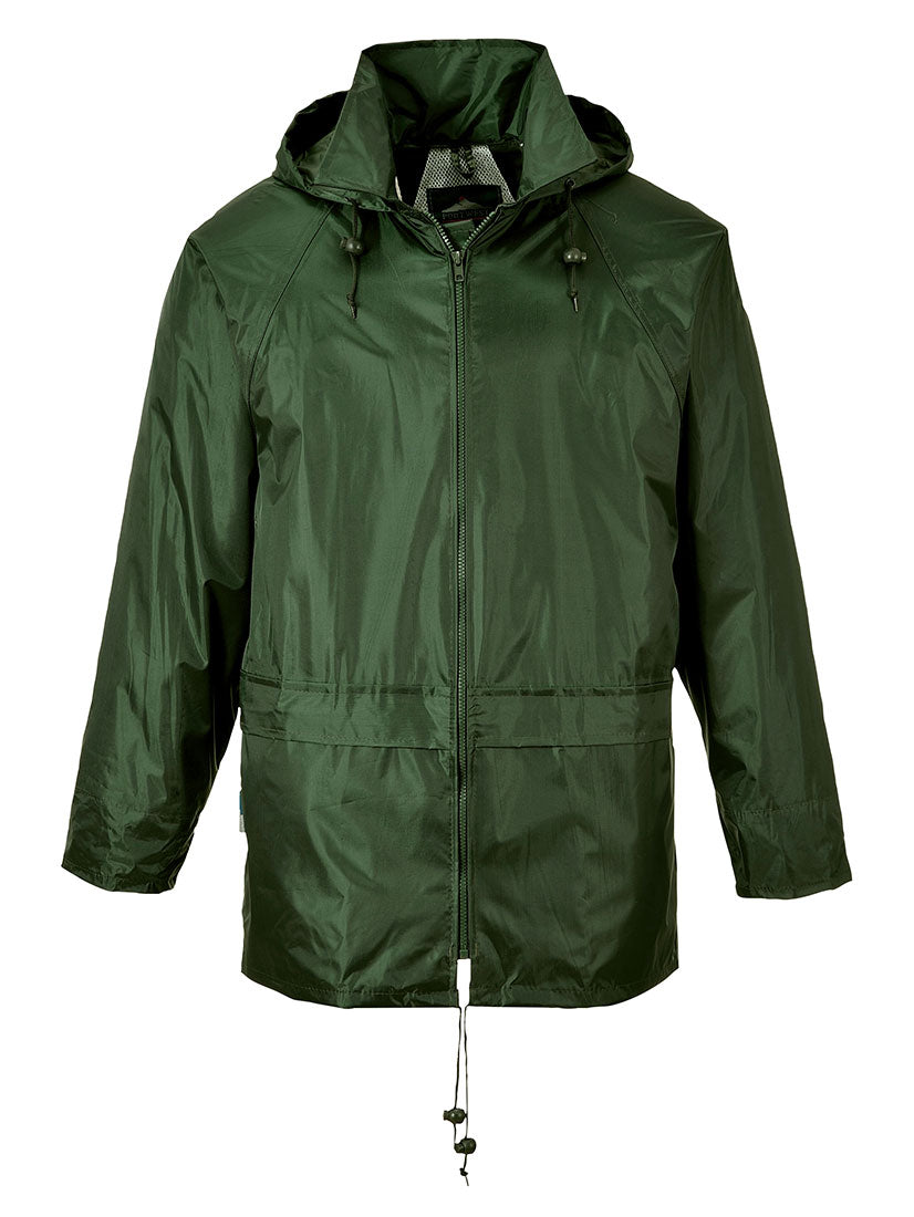 Portwest US440 Classic Waterproof  Rain Jacket wth Pack Away Hood & Sealed Seams - New England Safety Supply