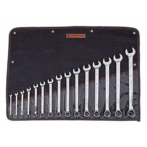 Combo Wrench Set, SAE, 12 Point, 15 pcs.