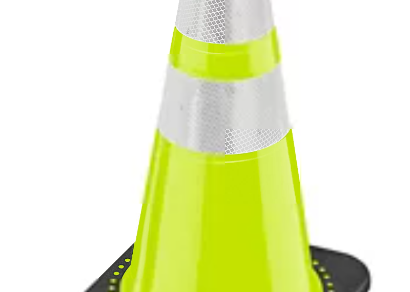 Heavy Duty Reflective Traffic Cones - 28" Orange or Lime - New England Safety Supply