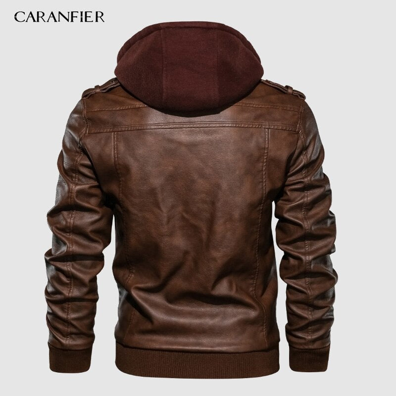 Mens PU Hooded Winter Jacket - New England Safety Supply