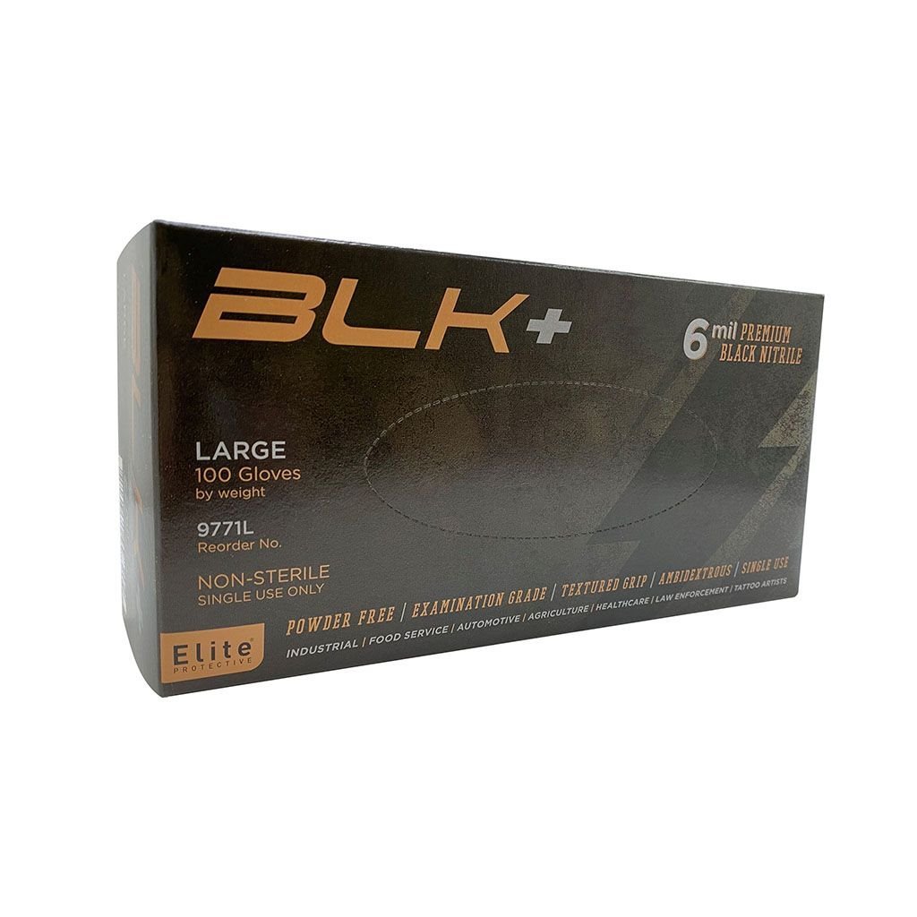 5MIL BLACK NITRILE GLOVES (CASE) - New England Safety Supply