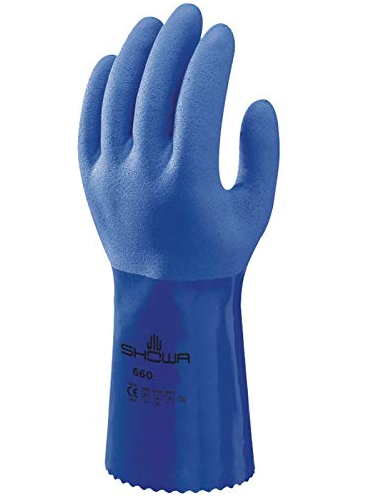 SHOWA Atlas 660 Triple-Dipped PVC Coated Glove with Cotton Liner (Pack of 12 Pairs)