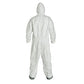 DuPont Tyvek 400 Disposable Protective Coverall with Elastic Cuffs, Attached Hood and Boots, White (Pack of 25) - New England Safety Supply