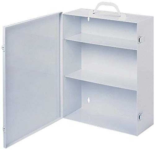 Durham 534-43 White Cold Rolled Steel 9FX Industrial Empty First Aid Cabinet, 15" Width x 16-5/32" Height x 5-9/16" Depth, 3 Shelves
