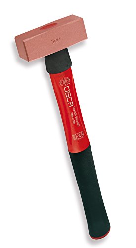 OSCA 12" Vibration Free Copper Hammer with 3-Component Handle with Anti-Slip Rubber Grip, OS070K500