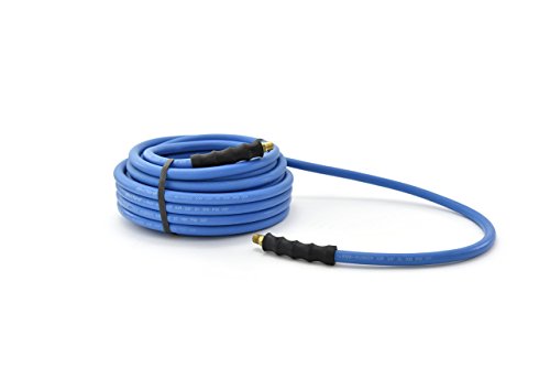 BLUBIRD BB38100 3/8" x 100' Rubber Air Hose, 100% Rubber, Lightest, Strongest, Most Flexible, 300 PSI, 50F to 190F Degrees, Ozone Resistant, High Strength Polyester Braided