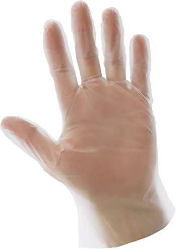 Global Glove 8600PF Thermoplastic Elastomer (TPE) Powder-Free, Clear, 2 Mil thickness, Smooth Finish, 10-Inch Disposable Gloves (Small) - Box of 200